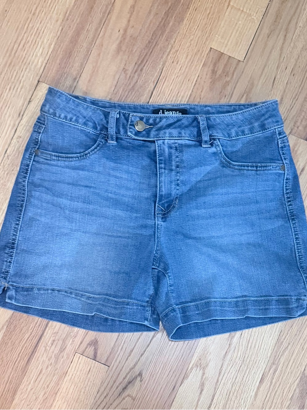 d. jeans Medium Blue Denim High-Rise Shorts